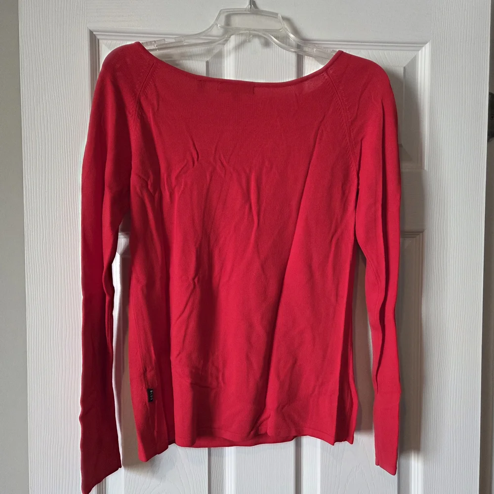 Women's Red Long Sleeve Top - Picture 5 of 6
